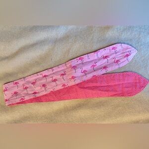 Flamingo Print Pink Fabric Hairband Hair Bandana